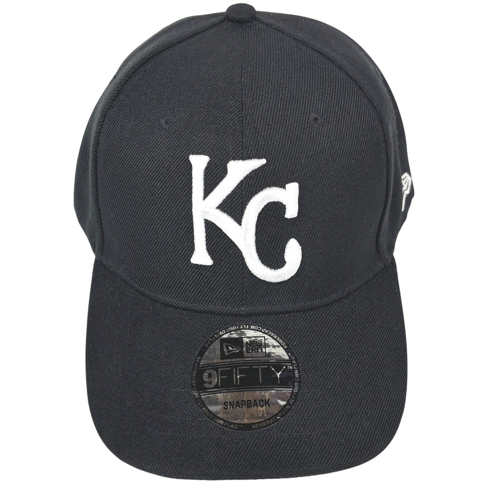 New Era 9FIFTY Kansas City Royals Snapback Hat Mens Black White MLB Baseball Cap